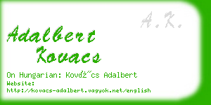 adalbert kovacs business card